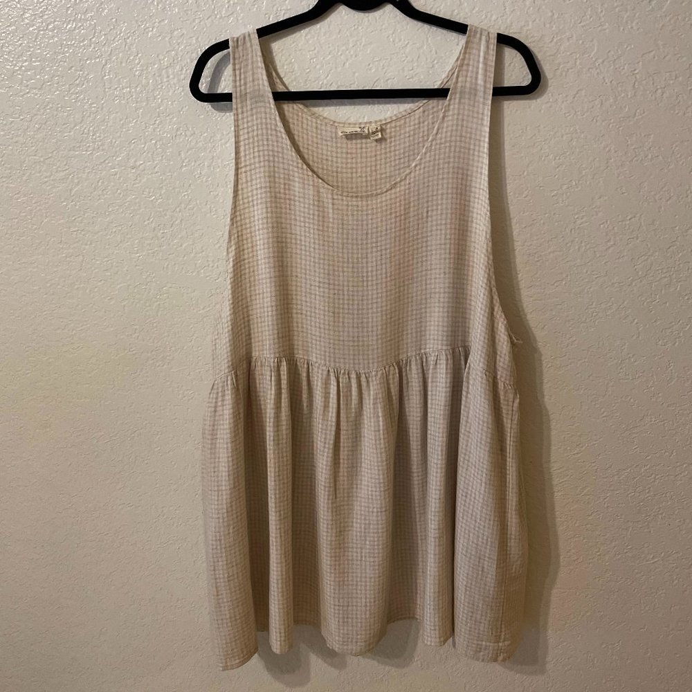 Urban Outfitters Oversized Checkered Linen Tunic - Size Large